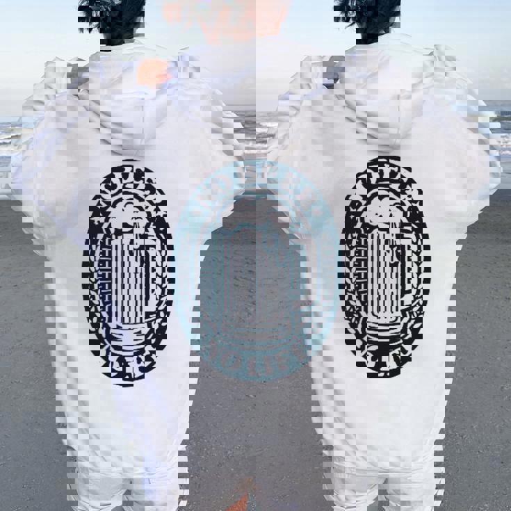 No Beer No Life ヴィンテージ飲料 ビール愛好家向け 左胸 レディース オーバーサイズ パーカー バックプリント