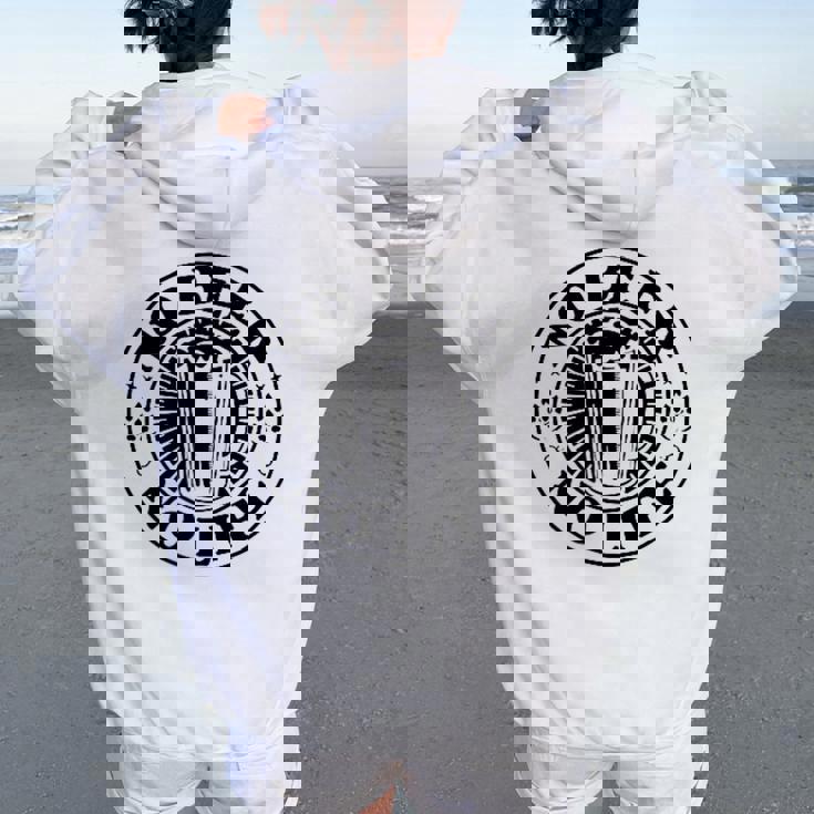 No Beer No Life ヴィンテージ飲酒 ビール愛好家向け 左胸 レディース オーバーサイズ パーカー バックプリント