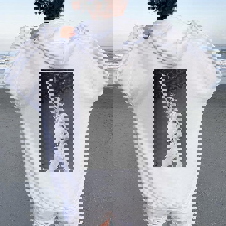 Queen Live Aid フレディ・マーキュリー・ウェンブリー・スタジアム 1985 レディース オーバーサイズ パーカー バックプリント