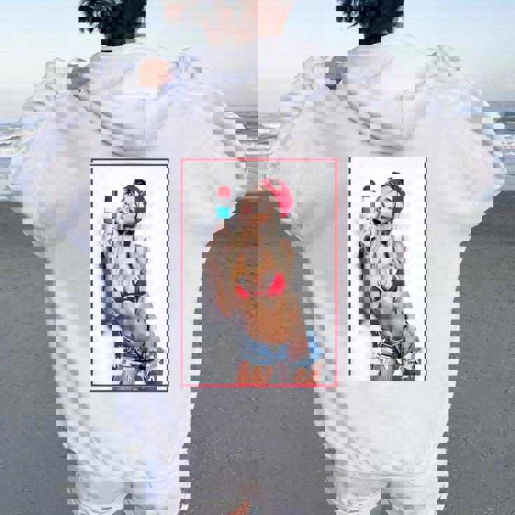 Sexy Girl グラフィックtシャツ セクシーアイスポップピンナップ 3 バックプリント レディース オーバーサイズ パーカー バックプリント