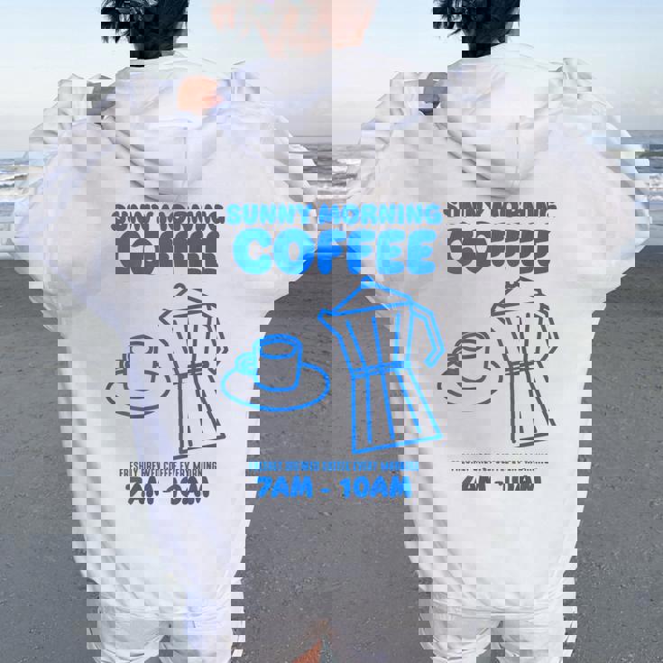 Sunny Morning Coffee Xundayun Delicious Coffee バックプリント レディース オーバーサイズ パーカー バックプリント