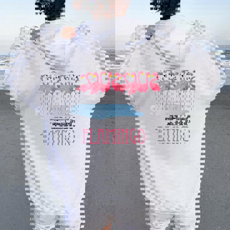 Team Flamingo キュート フラミンゴシャツ 素晴らしい夏用シャツ レディース オーバーサイズ パーカー バックプリント