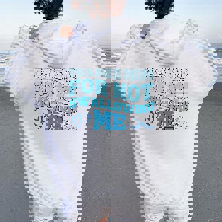 Thank Mom For Notwallow Me 娘 息子 母の日 レディース オーバーサイズ パーカー バックプリント