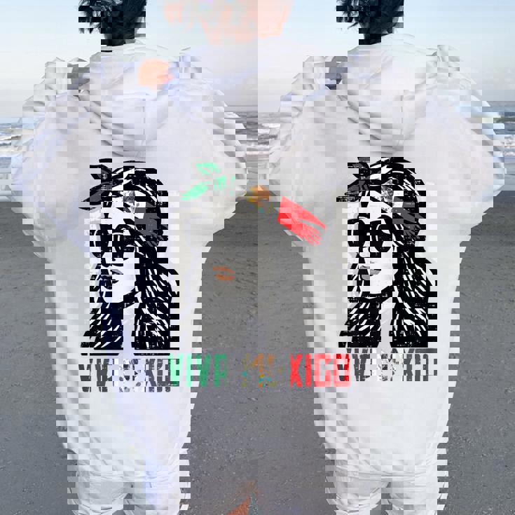 Woman Viva Mexico Flag Cinco De Mayo Mexican Girls Women Oversized Hoodie Back Print