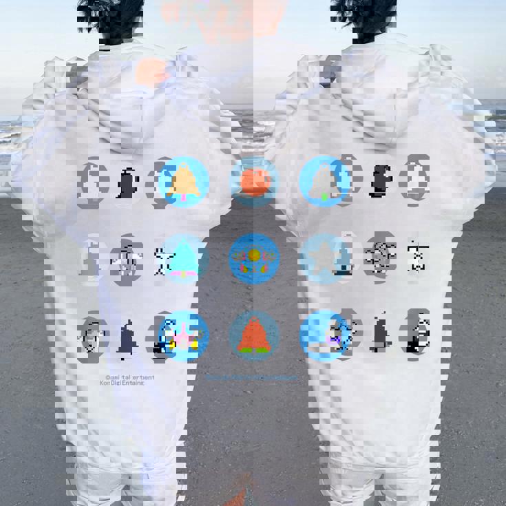 「Twin Bee」9 Circles レディース オーバーサイズ パーカー バックプリント