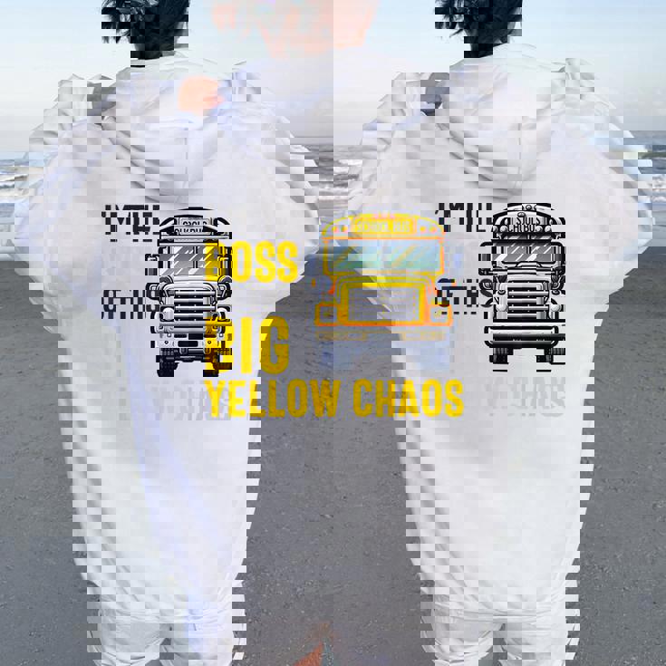 おかしなスクールバス運転手感謝 男性 女性 退職 レディース オーバーサイズ パーカー バックプリント