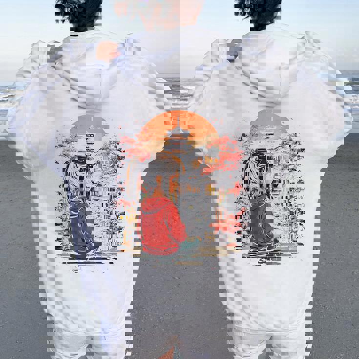 アニメ 女の子 日本 バックプリント レディース オーバーサイズ パーカー バックプリント