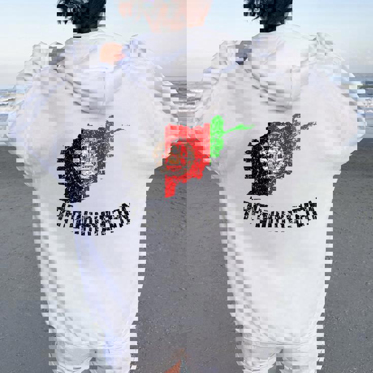 アフガニスタンの国旗 アンティーク調 男性 女性 キッズ アフガニスタン レディース オーバーサイズ パーカー バックプリント