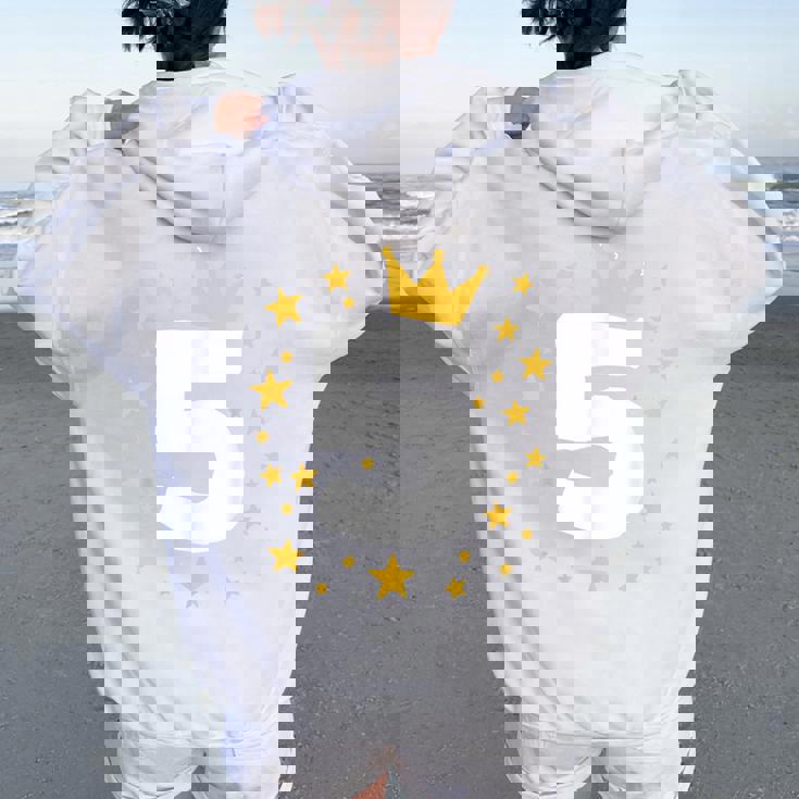 キッズ 誕生日 数字 5歳 男の子 女の子 キング クイーン レディース オーバーサイズ パーカー バックプリント