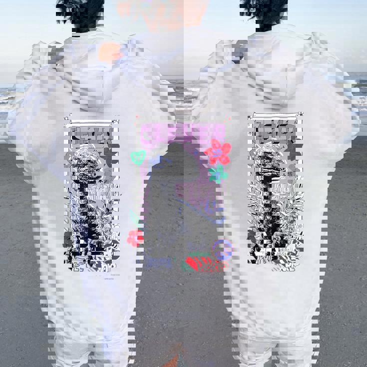 ジュラシック・ワールド Clever Girl（Blue） レディース オーバーサイズ パーカー バックプリント