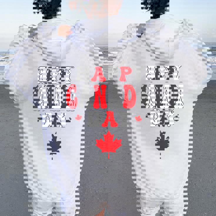ハッピーカナダデー カナダメープル カナダの女性 メンズ キッズ レディース オーバーサイズ パーカー バックプリント