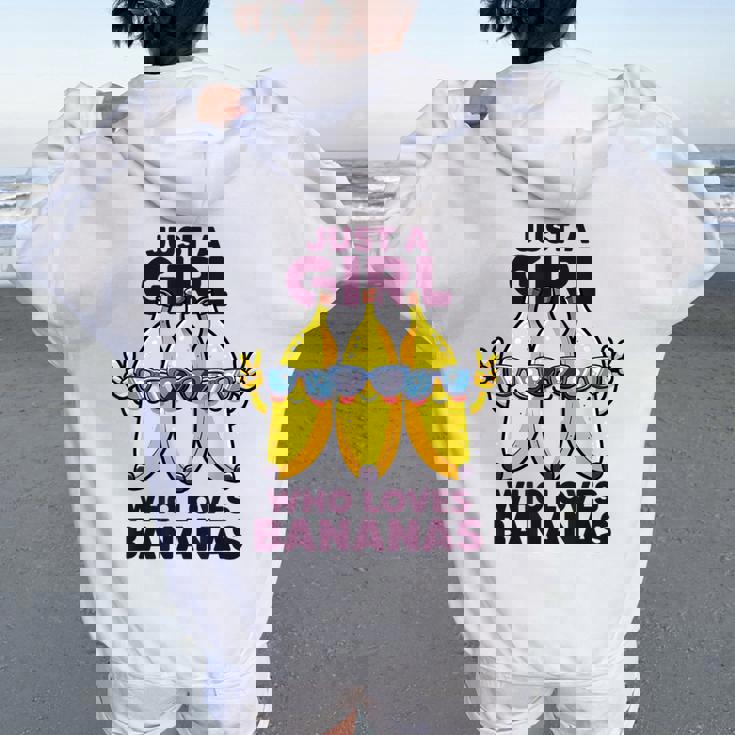 バナナ好きな女の子だけフルーツファニーイエローバナナ好き レディース オーバーサイズ パーカー バックプリント