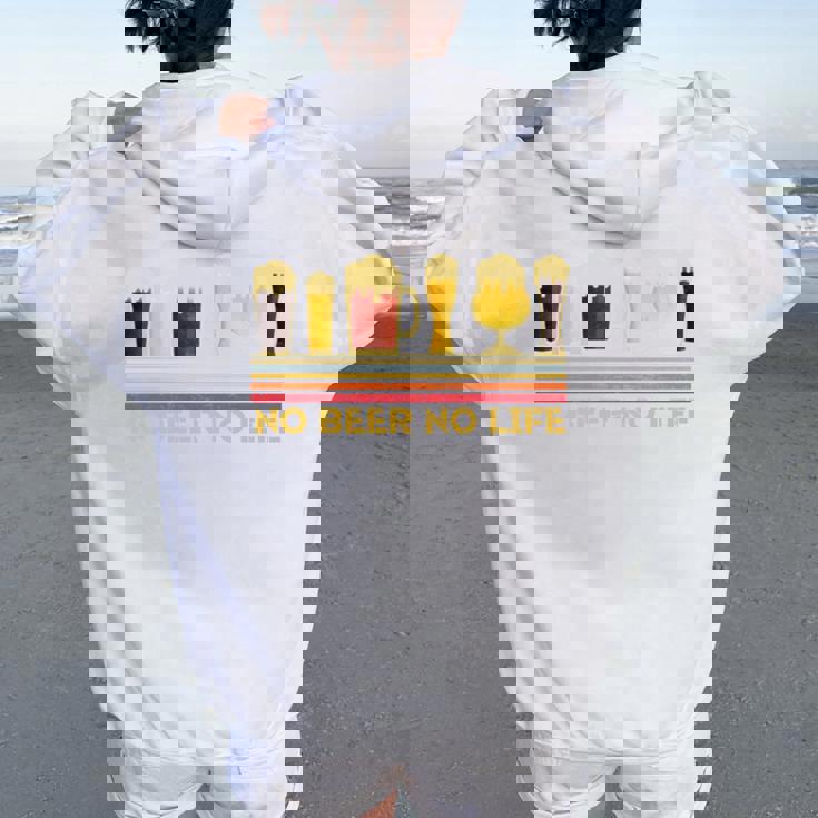 ビール 酒 面白いtシャツ No Beer No Life 飲み おもしろ 飲み会 のんべえ メンズ ネタ 服 長袖tシャツ レディース オーバーサイズ パーカー バックプリント