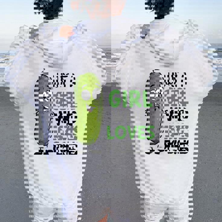 ピクルスが大好きな女の子だけ おかしなきゅうり レディース オーバーサイズ パーカー バックプリント