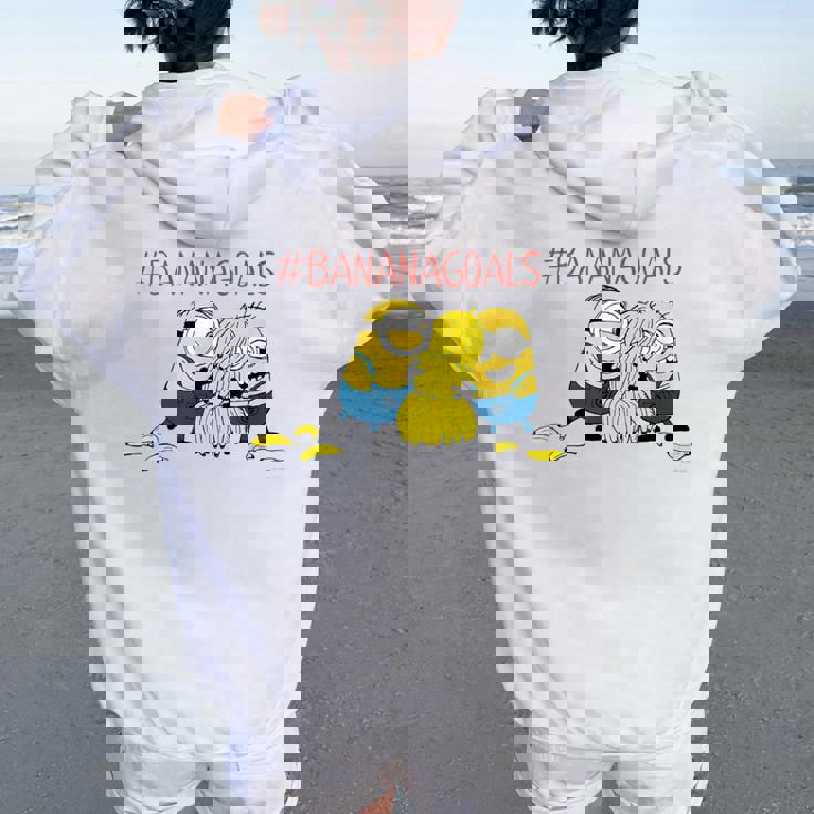 ミニオン Bananagoals レディース オーバーサイズ パーカー バックプリント