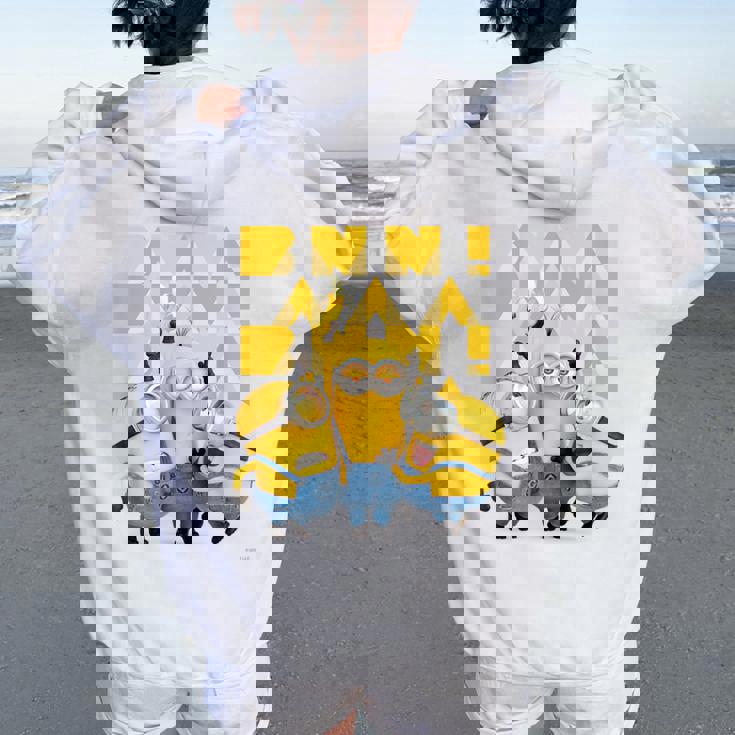 ミニオン Banana×4 レディース オーバーサイズ パーカー バックプリント