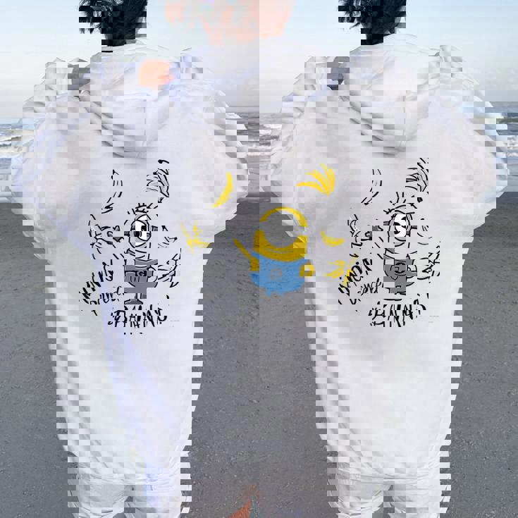 ミニオン Powered By Bananas レディース オーバーサイズ パーカー バックプリント