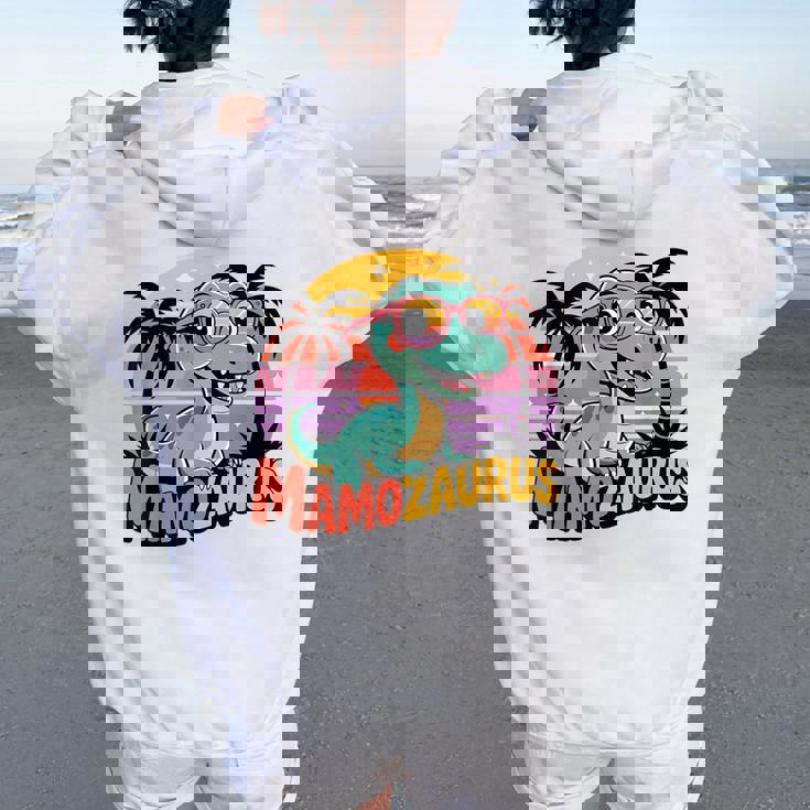 レトロマモザウルス恐竜ギフト ポーランドのお母さん Trexポーランド レディース オーバーサイズ パーカー バックプリント