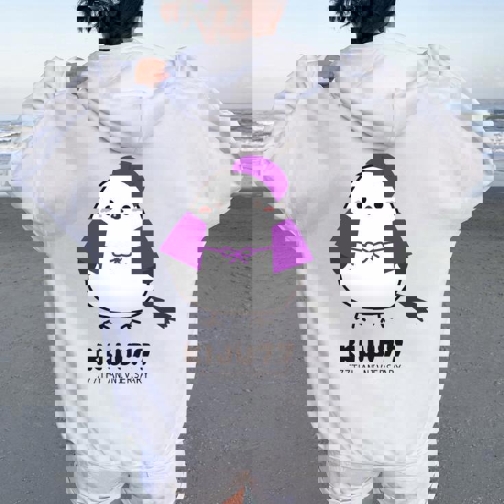 喜寿祝い シマエナガ 鳥 北海道 男性 父 女性 母 ちゃんちゃんこ 喜寿お祝い 77歳 かわいい 長袖tシャツ レディース オーバーサイズ パーカー バックプリント