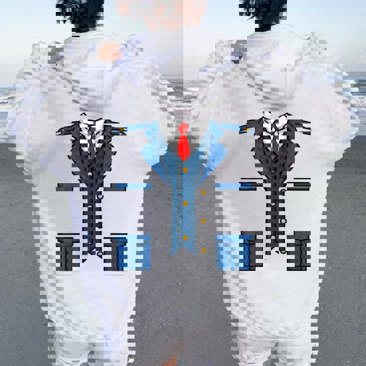 子供の男性、女性、列車の運転士の車掌衣装 レディース オーバーサイズ パーカー バックプリント