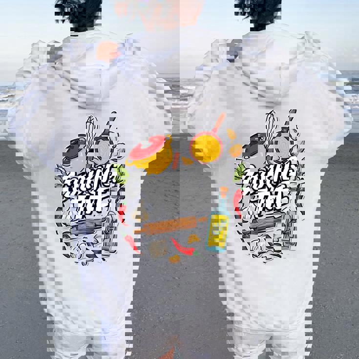 料理の日 宗教料理 シェフ向け 料理 男性 女性 長袖tシャツ レディース オーバーサイズ パーカー バックプリント