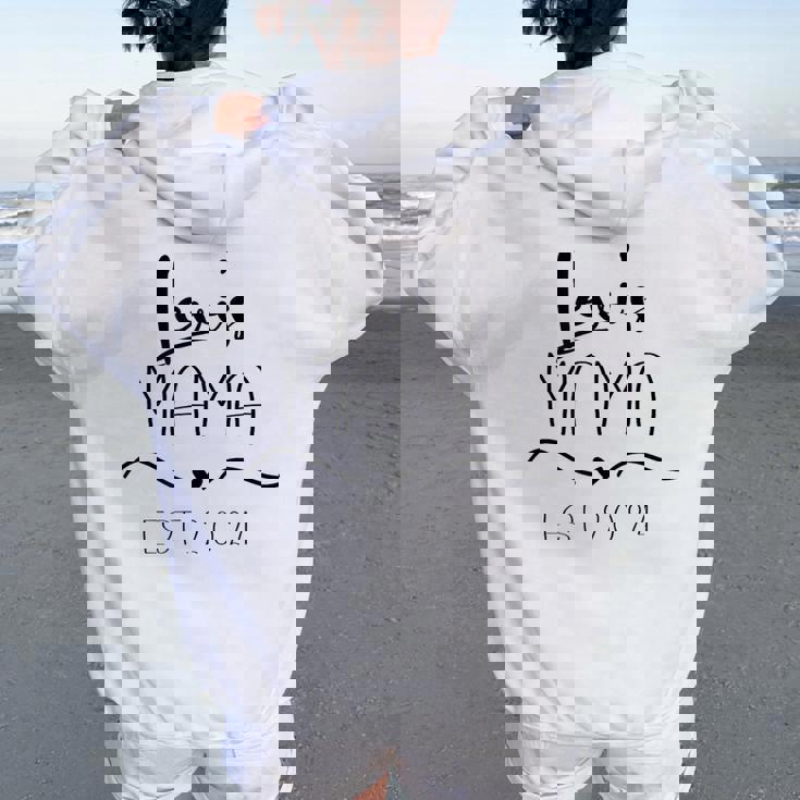 母の日 リーバイス Mama Est 2024 かわいい シンプル ミニマル レディース オーバーサイズ パーカー バックプリント