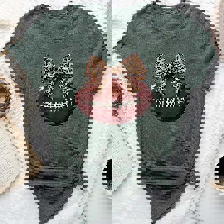 Cute Football Coquette Bow Cute Football Mom Bella Canvas T-shirt