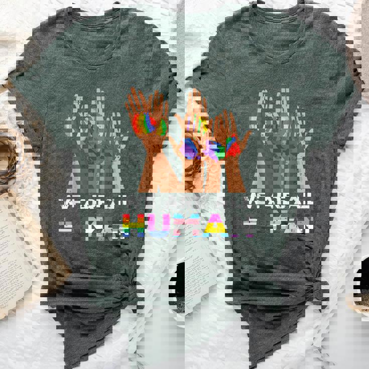 Gay Pride Month We Are All Human Hands Lgbtq Ally Rainbow Bella Canvas T-shirt