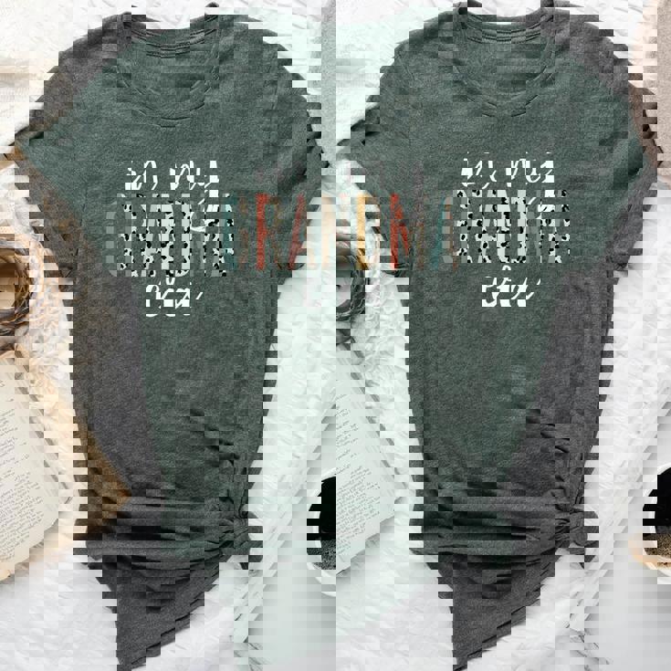 In My Grandma Era Leopard Letter Print Grandma Bella Canvas T-shirt