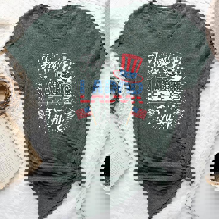 Happy Labor Day Patriotic Union Workers Usa Flag Women Bella Canvas T-shirt