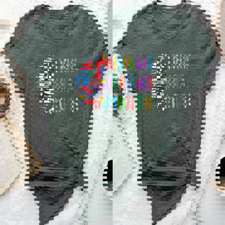 Sunflower Latino Countries Flags Hispanic Heritage Month Bella Canvas T-shirt