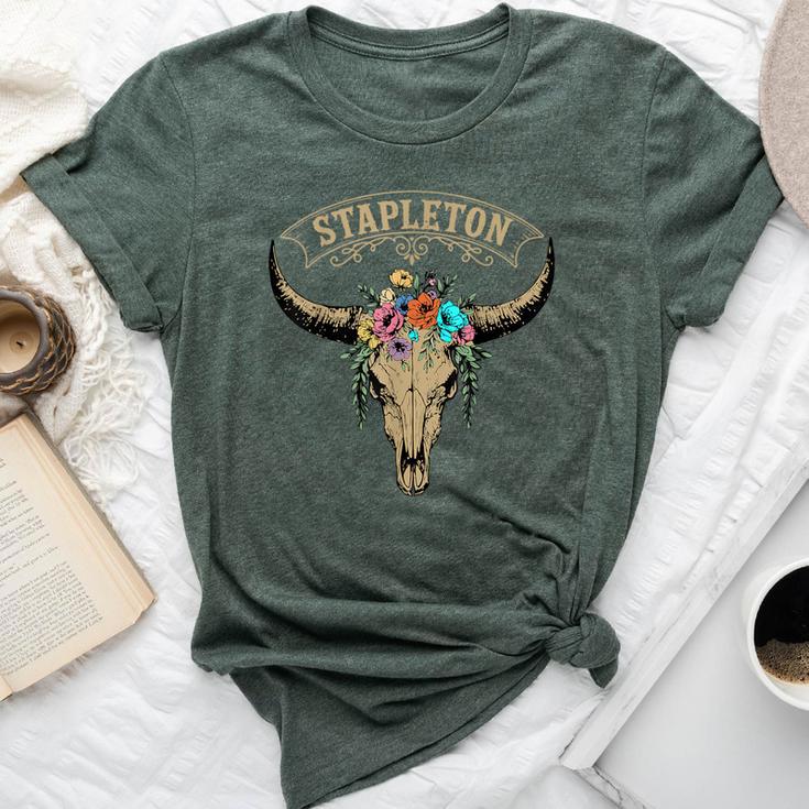 Vintage Stapleton Last Name Personalized Stapleton Flower Bella Canvas T-shirt