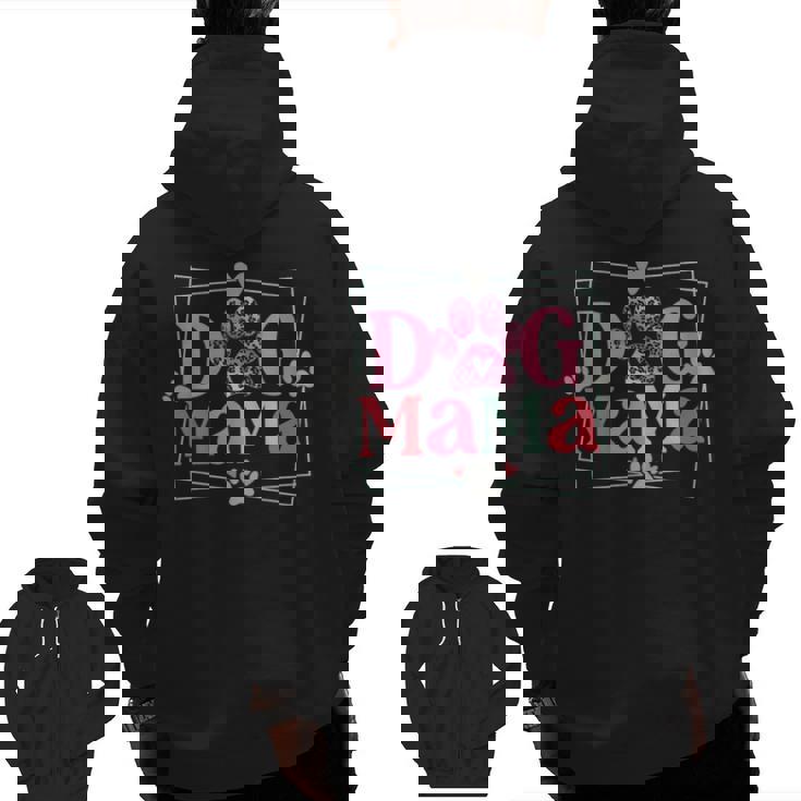 Women Dog Mama Dog And Cat Mom Furmama Women Men Zip Up Hoodie Back Print
