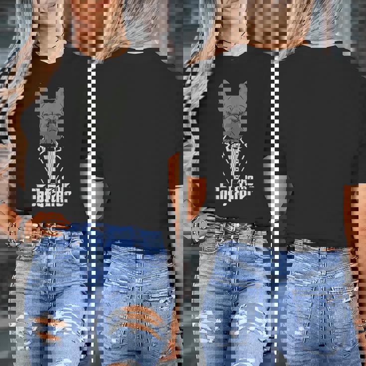 The Dogfather French Bulldog Dad Frenchie Papa T-Shirt Women's T-Shirt