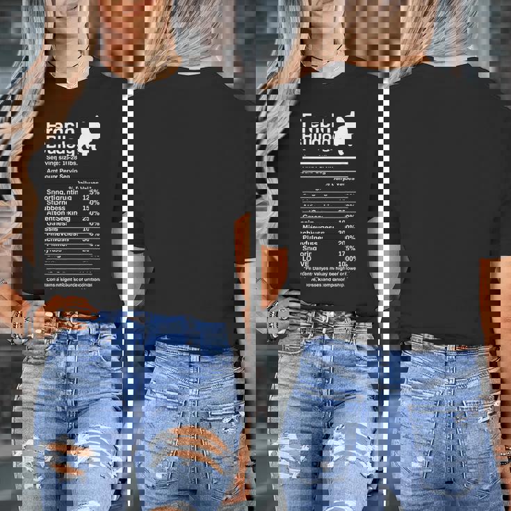 French Bulldog Facts Nutrition Frenchie Lover Women's T-Shirt