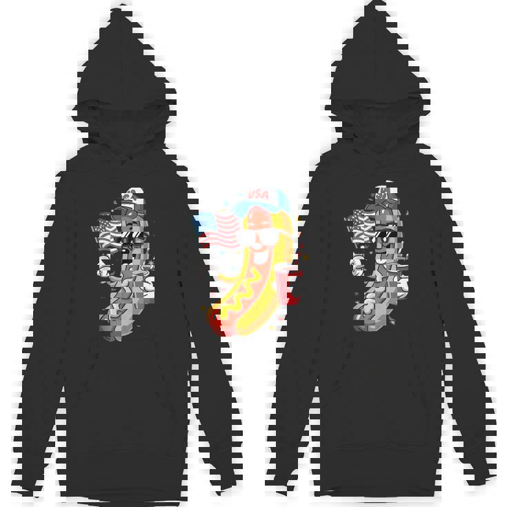 4Th Of July Hotdog Fourth Of July Patriotic Usa Flag Hoodie