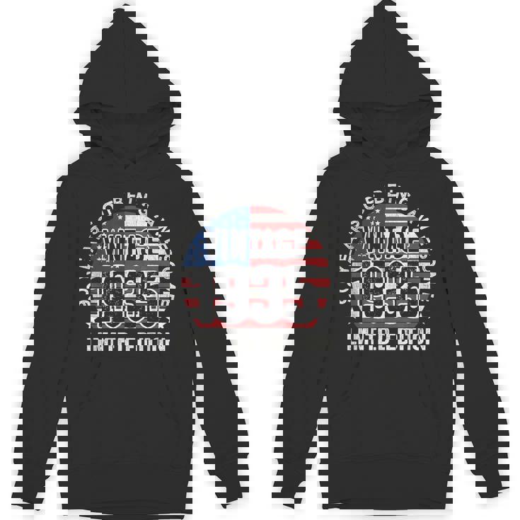 90Th Birthday Vintage 1935 90 Years Old Usa Flag Hoodie