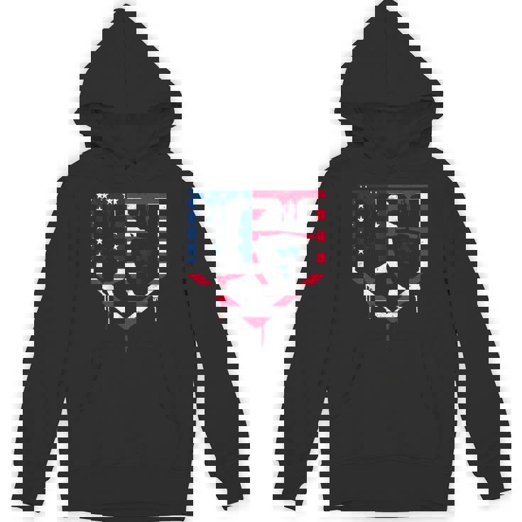 Baseball Drip American Flag Bat 4Th Of July Patriotic Boys Hoodie