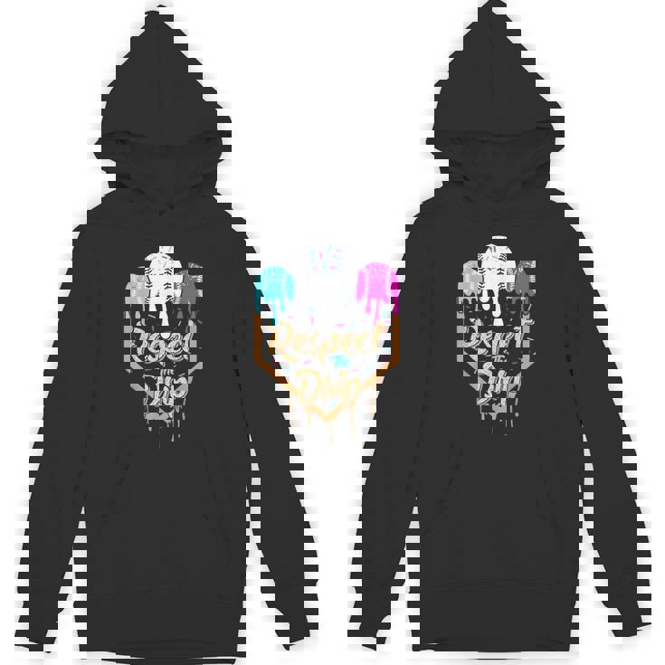 Baseball Drip Boys Ice Cream Waffle Home Plate Respect Drip Hoodie