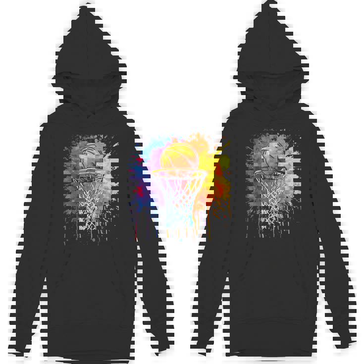 Basketball Colorful Drip Graphic Hoodie