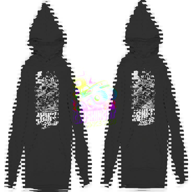 Birthday Boys Monster Truck 5 Year Old 5Th Birthday Party Hoodie Birthday Boys Monster Truck 5 Year Old 5Th Birthday Party Hoodie