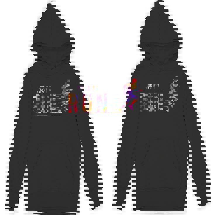 Born To Run マラソンランナー スポーツ カラフルtシャツ パーカー