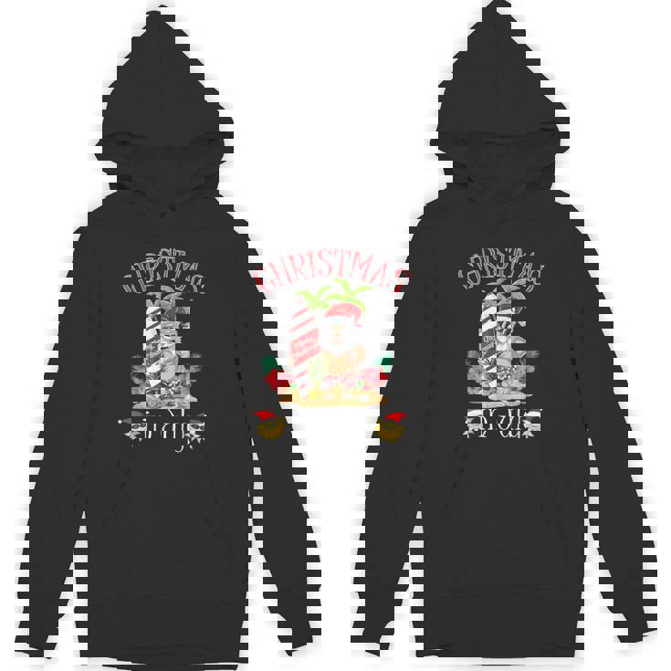Christmas In July Santa Summer Beach Vacation Hoodie