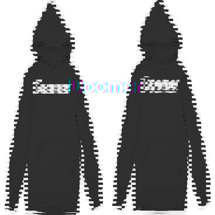 Doomer シャツ グリッチ レトロ パーカー