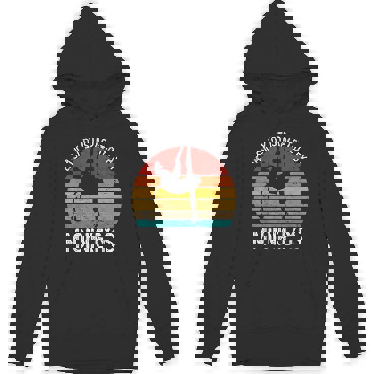 Easy Distracted By Monkeys シャツ ビンテージモンキー Hoodie