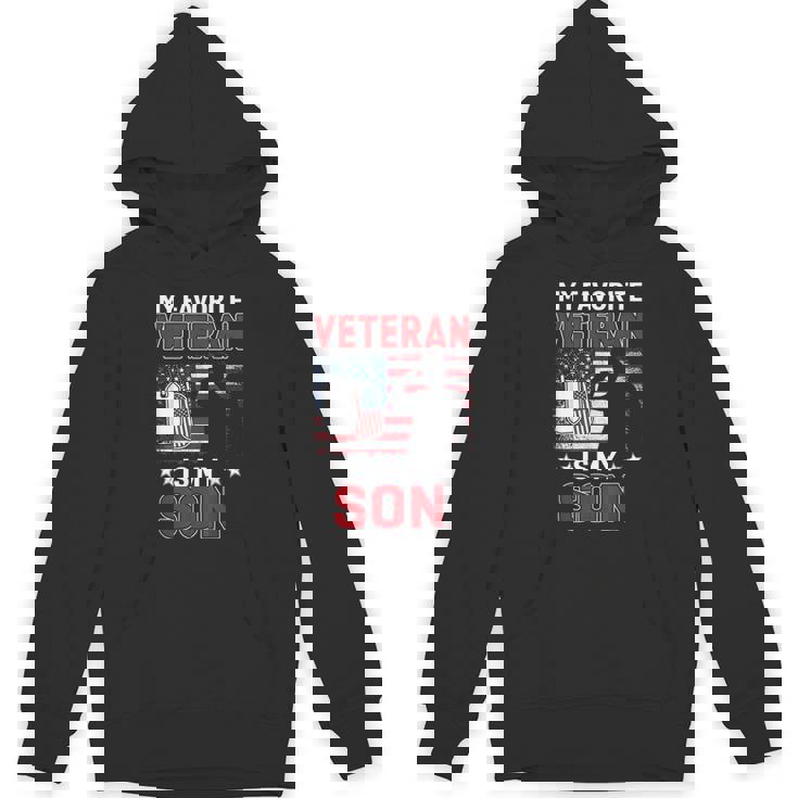 My Favorite Veteran Is My Son Usa Flag Veterans Day Hoodie