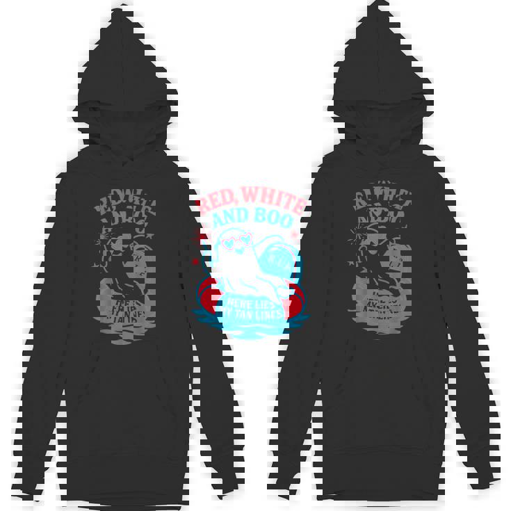 Summerween Red White And Boo 4Th Of July Matching Hoodie