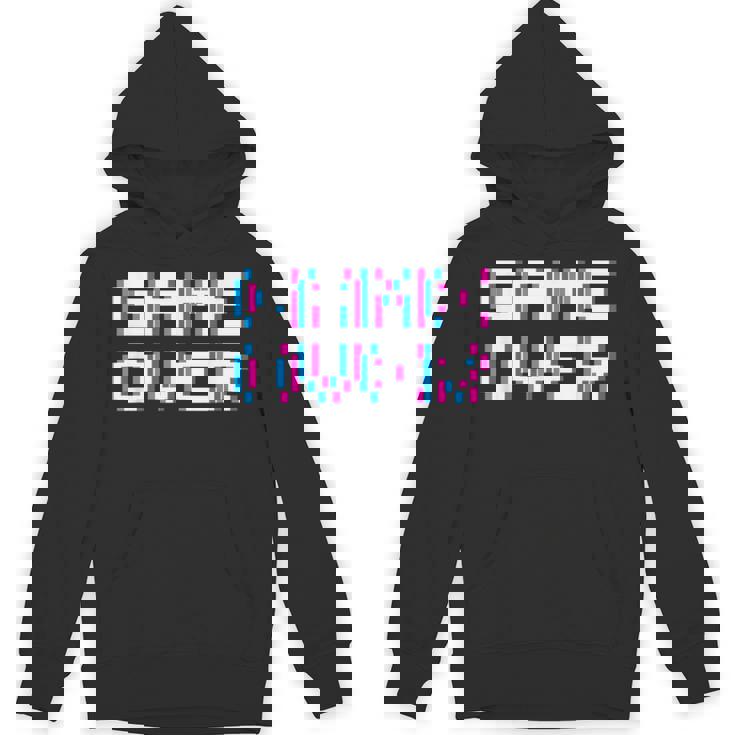 Game Over 8Bit ゲームオーバー 8ビットピクセル レトロヴィンテージビデオゲームグラフィック ゲーマー パーカー