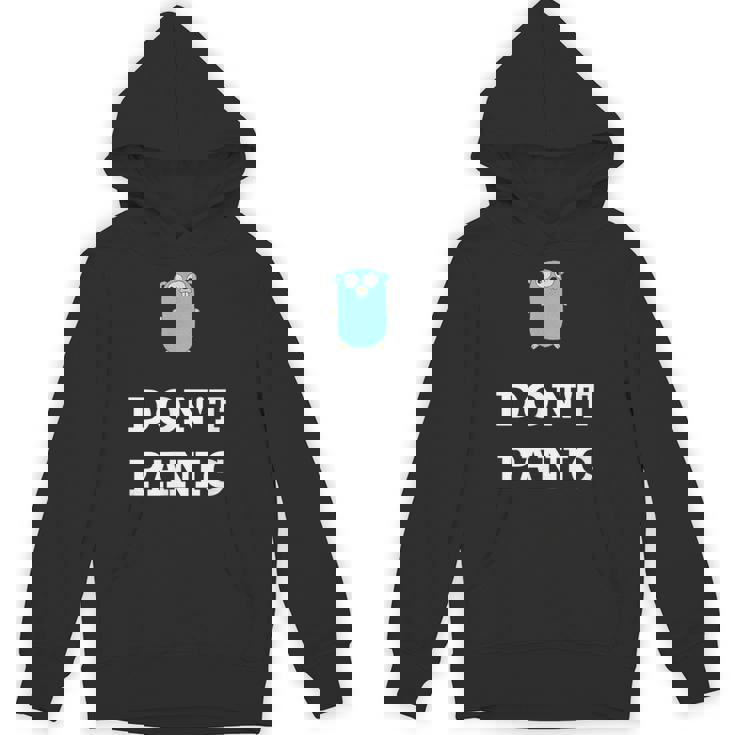 Golang Gopher プログラミング ユーモア Don't Panic Coding Developer パーカー