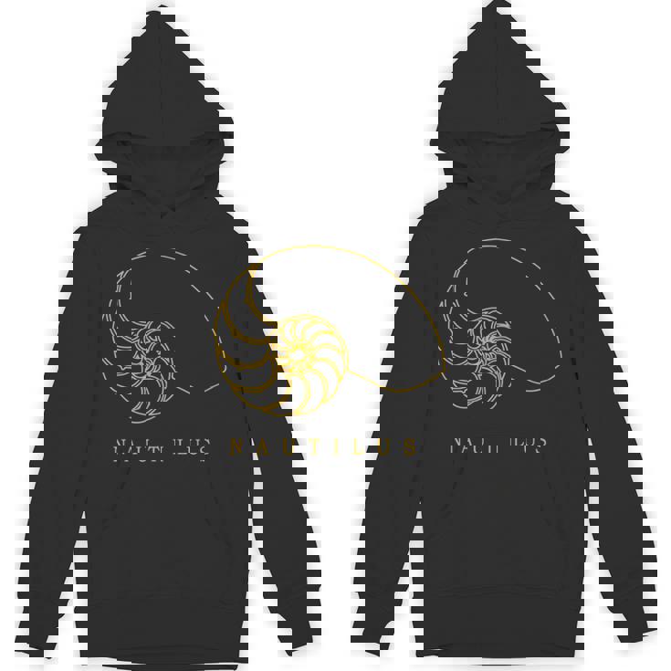Golden Nautilus シェルtシャツ 海洋自然愛好家向け Hoodie